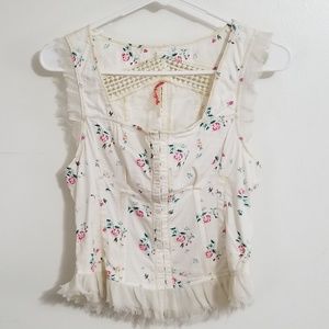 Free People floral corset top